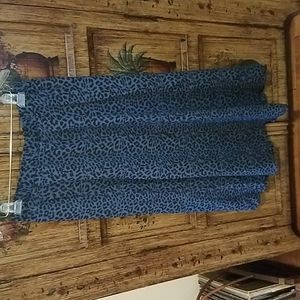 Sequin Embellished Animal Print Skirt